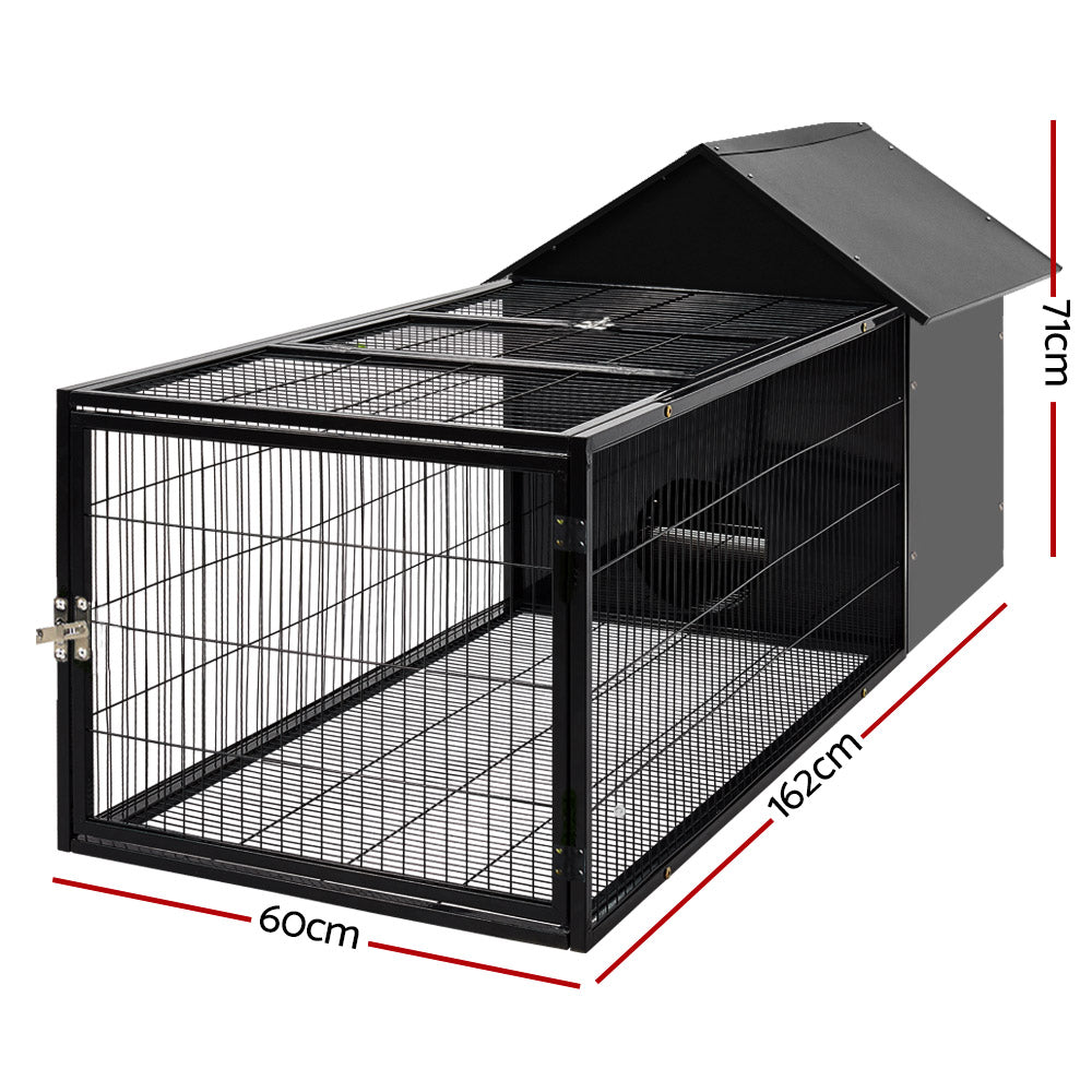 Rabbit Cage Hutch 162X60Cm Enclosure Metal