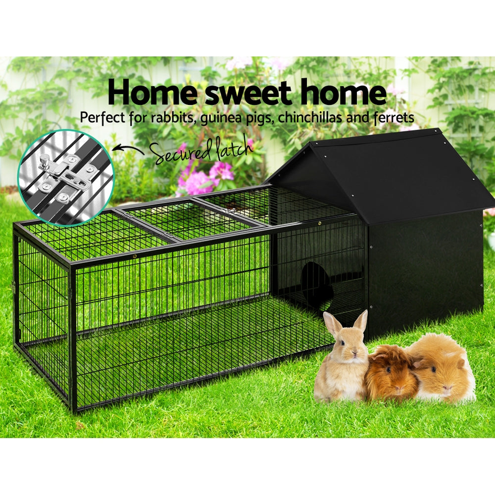 Rabbit Cage Hutch 162X60Cm Enclosure Metal