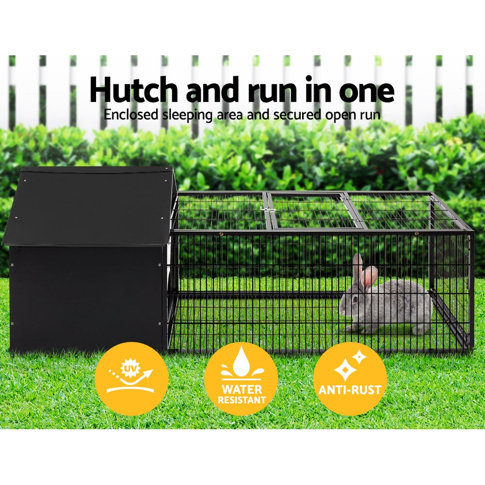 Rabbit Cage Hutch 162X60Cm Enclosure Metal