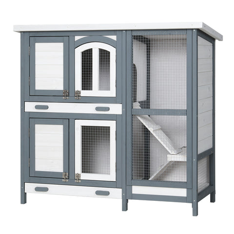 Rabbit Hutch Large Chicken Coop Wooden Cage Pet Bunny Guinea Pig
