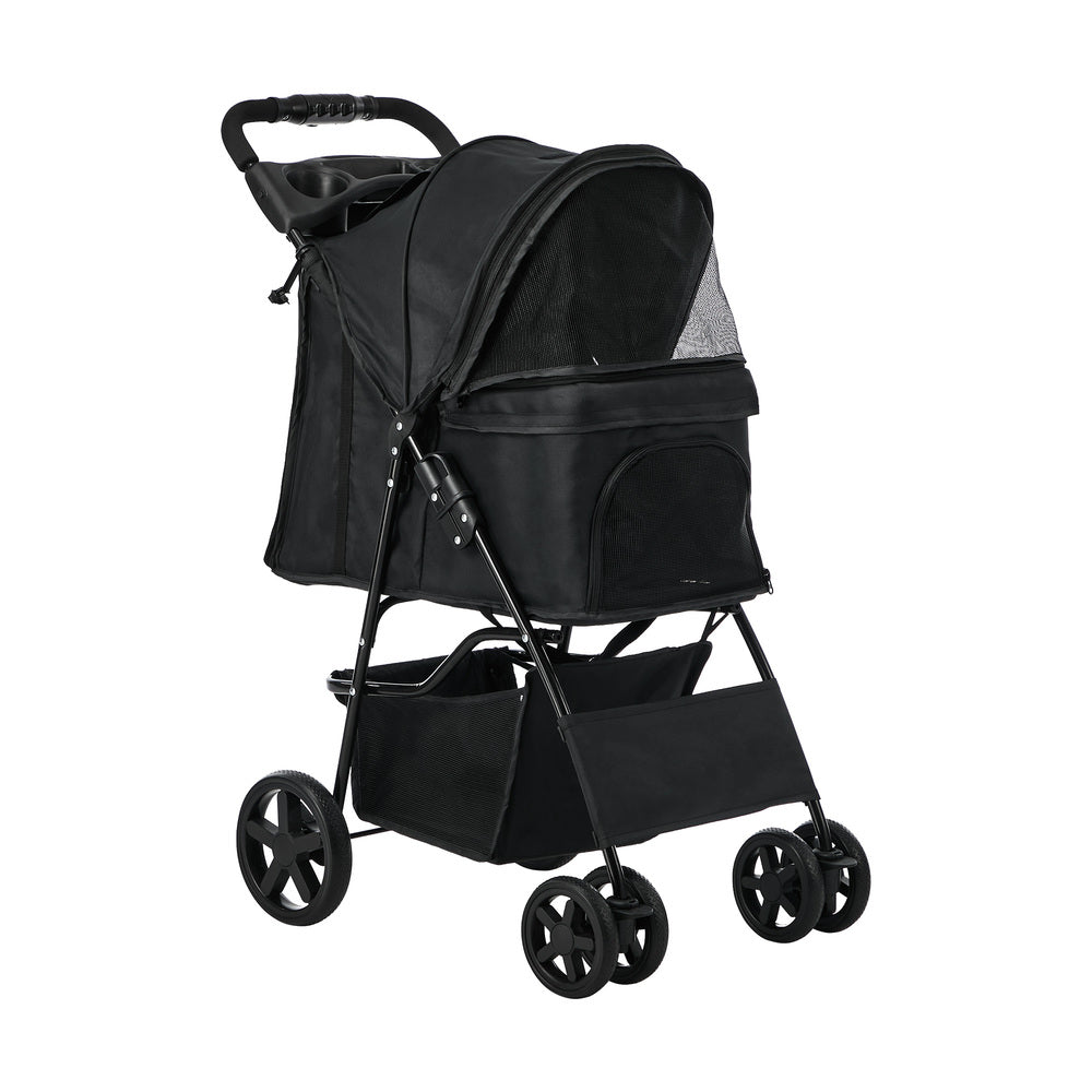 Pet Stroller Foldable Carrier 44x65x100cm