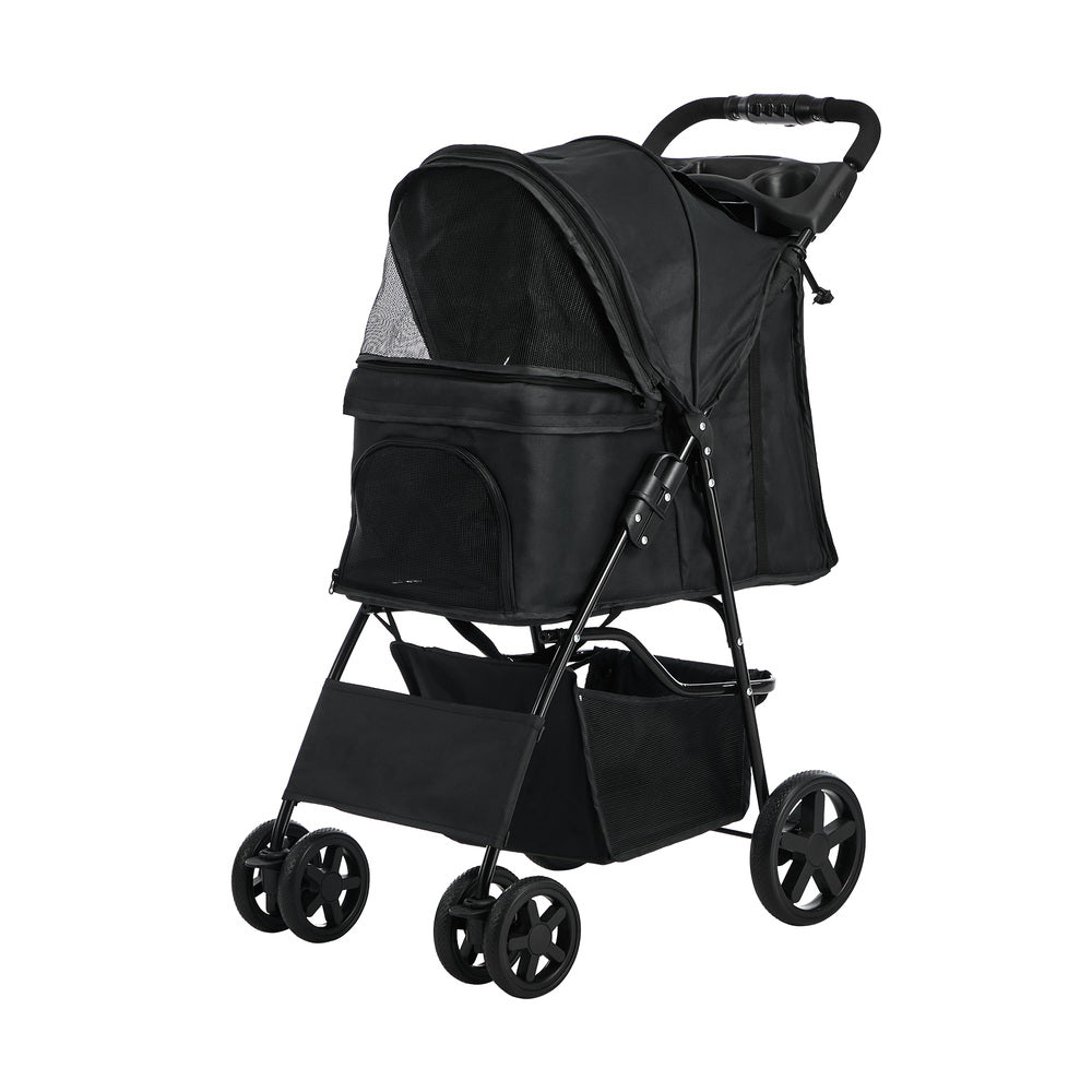 Pet Stroller Foldable Carrier 44x65x100cm