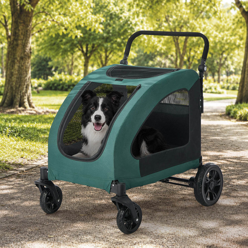 Large Pet Stroller Foldable Carrier 80x100x88cm