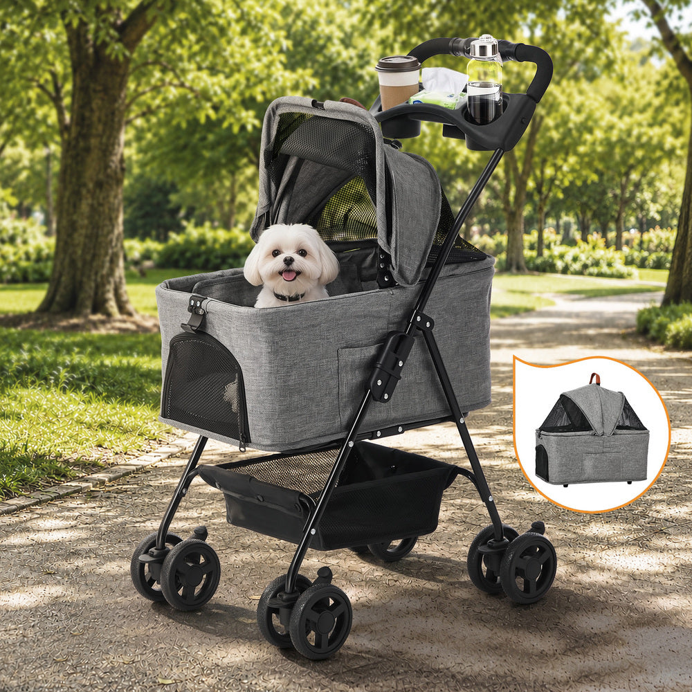 Pet Stroller Foldable Pram 45x58x95cm