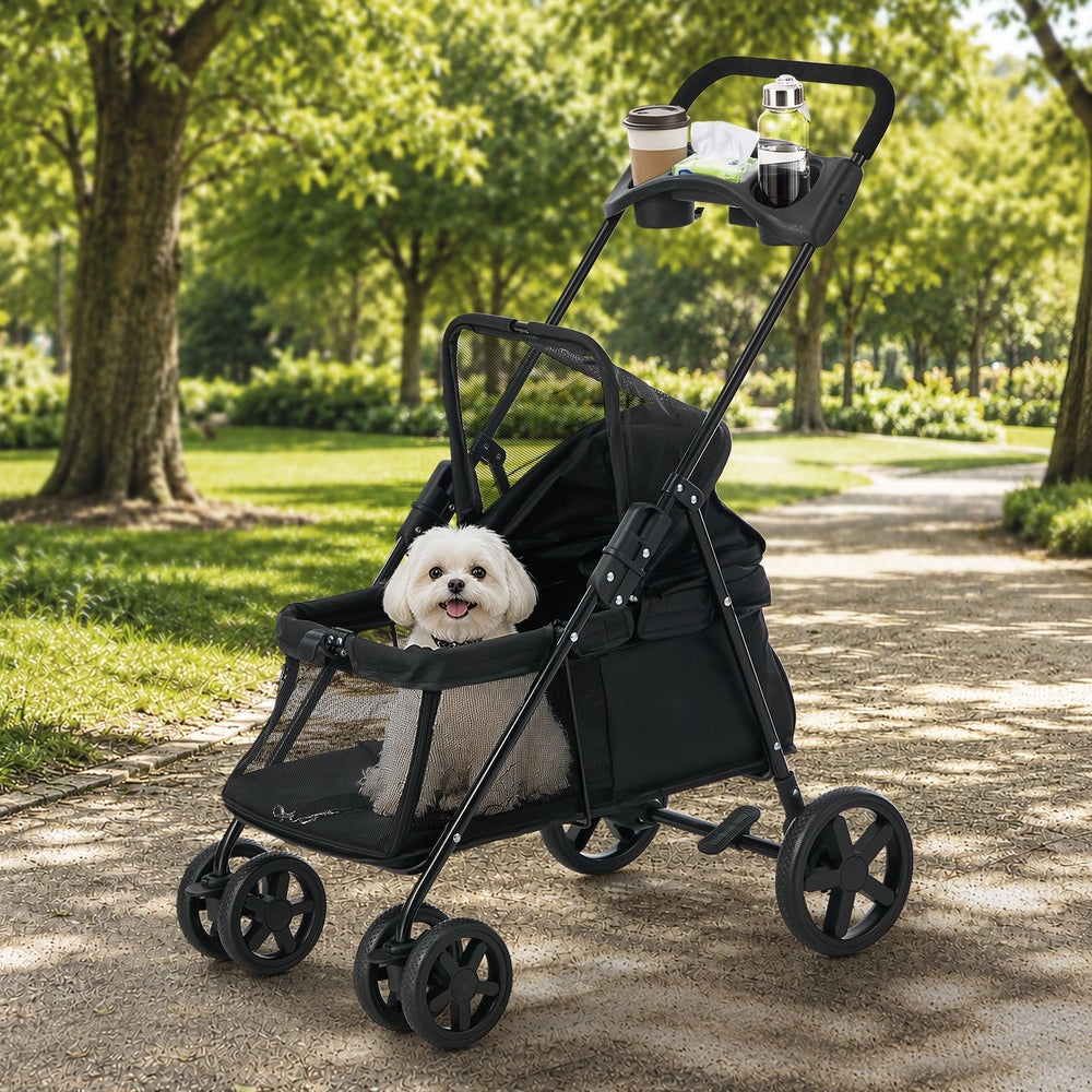 Pet Stroller Foldable Travel 45x80x96cm