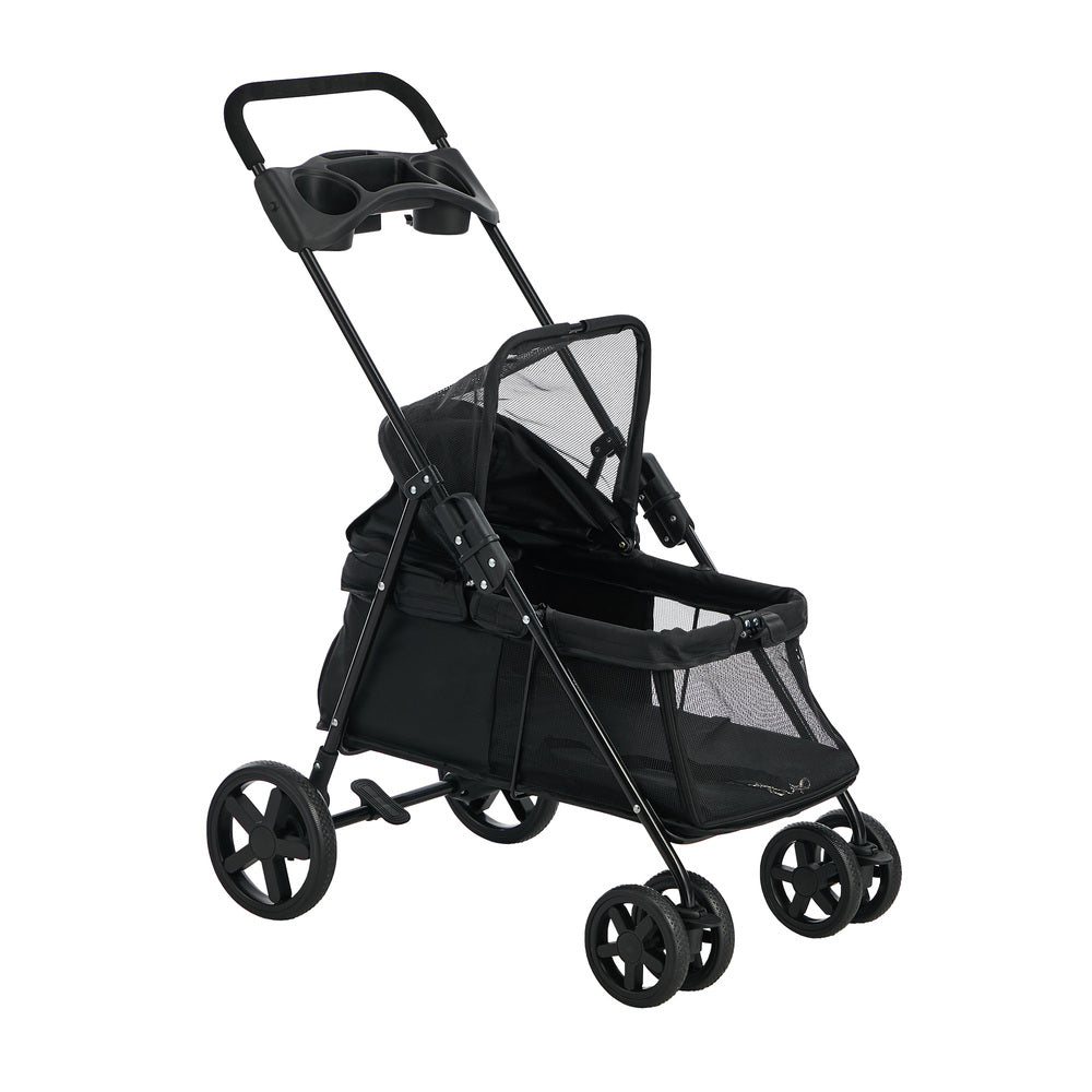 Pet Stroller Foldable Travel 45x80x96cm