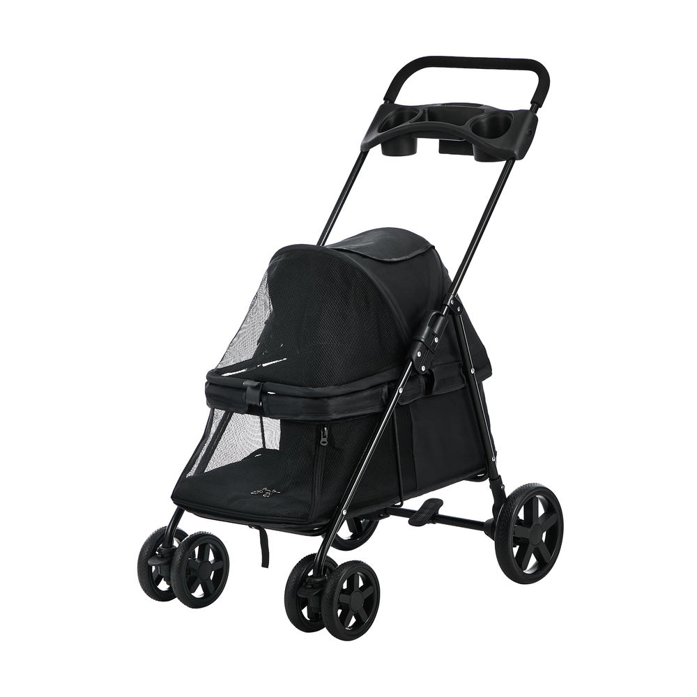 Pet Stroller Foldable Travel 45x80x96cm