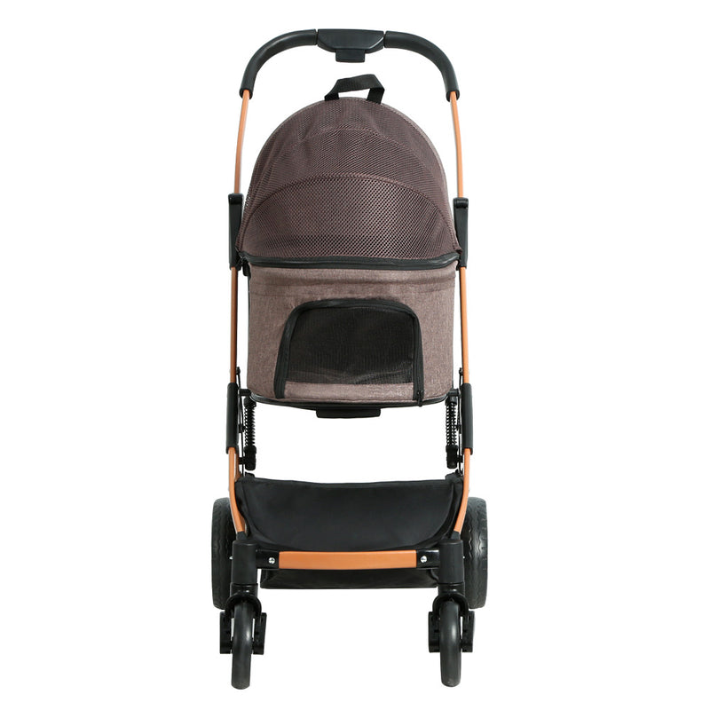 Pet Stroller Dog 4 Wheels Pushchair Double