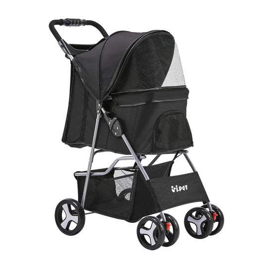 4 Wheel Pet Stroller - Black | Strollers & Prams