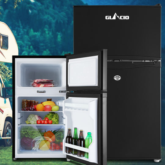 90L Portable Fridge Freezer Bar Upright Camping Caravan | Glacio Cooler Car Black