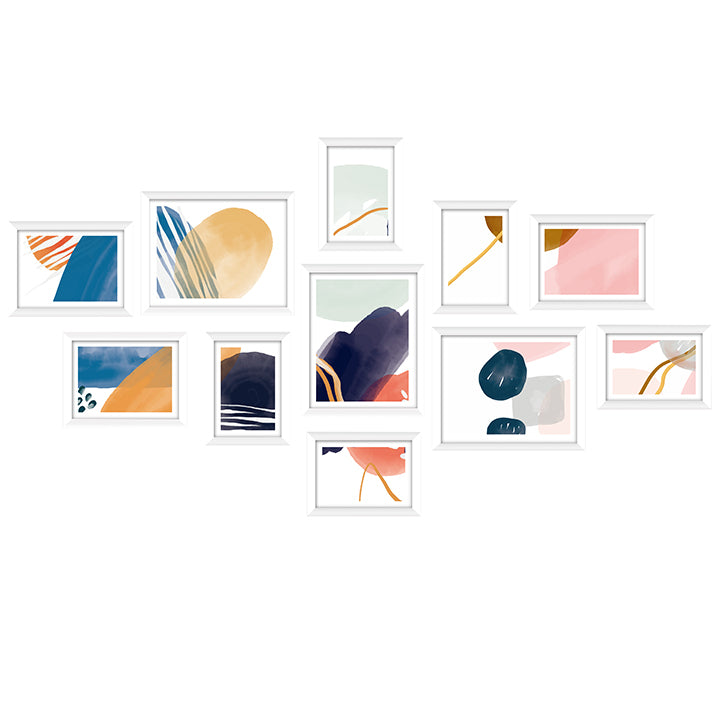 Photo Frame Art Holder 11Pcs 5X7" 6X8" 8X10" White