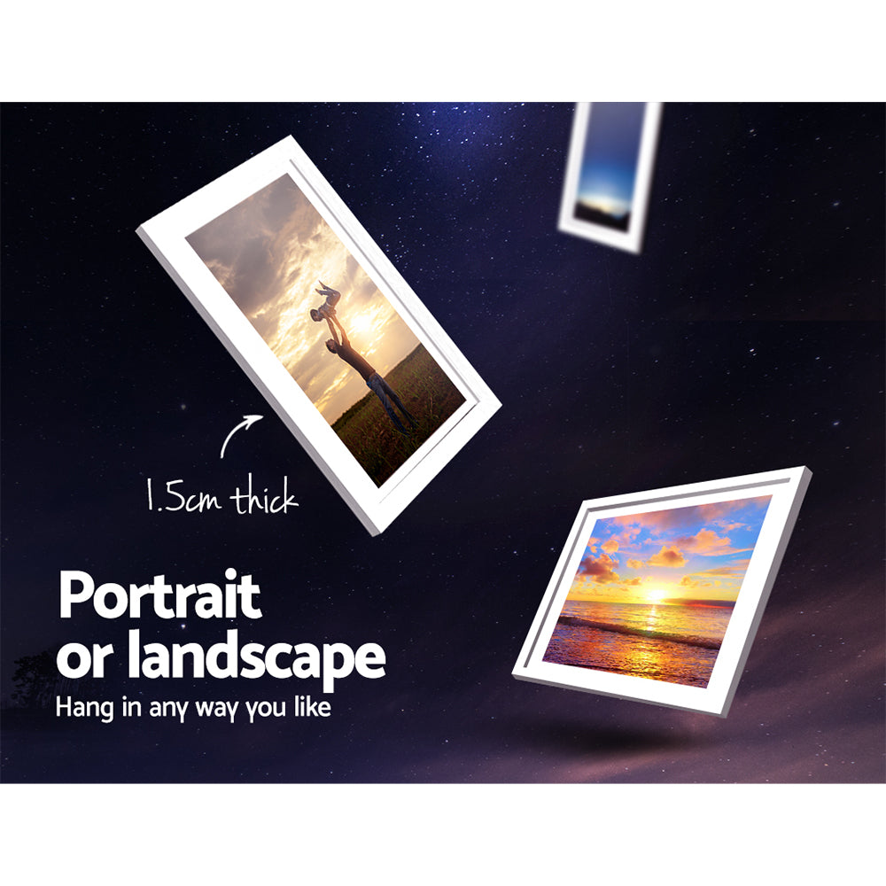 Photo Frame Art Holder 11Pcs 5X7" 6X8" 8X10" White