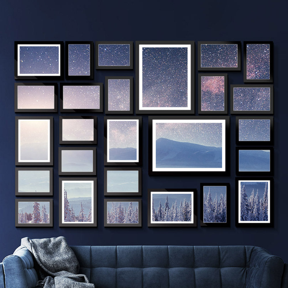 Photo Frames Art Holder 26Pcs 8X10" 5X7" 4X6" 3.5X5" Black