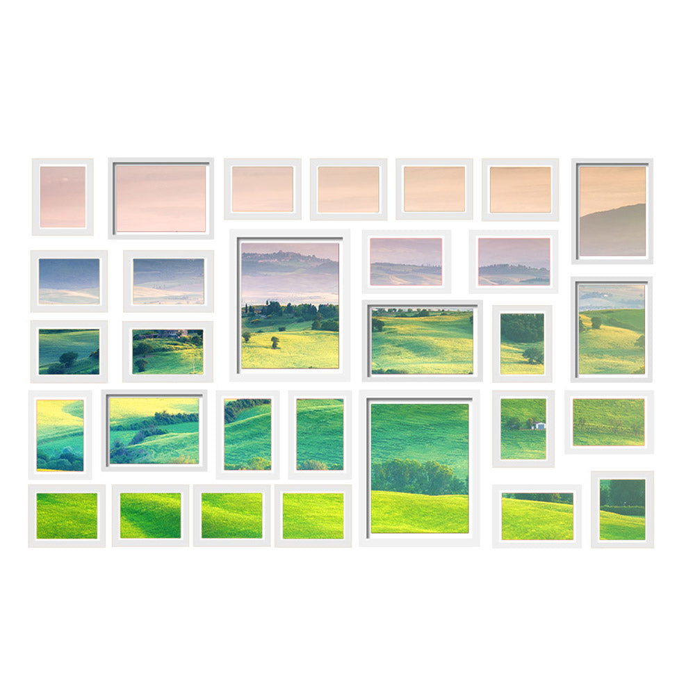 30pcs Photo Frame Set Wall Collage White Multi Size Picture Frames 3R–8R Decor