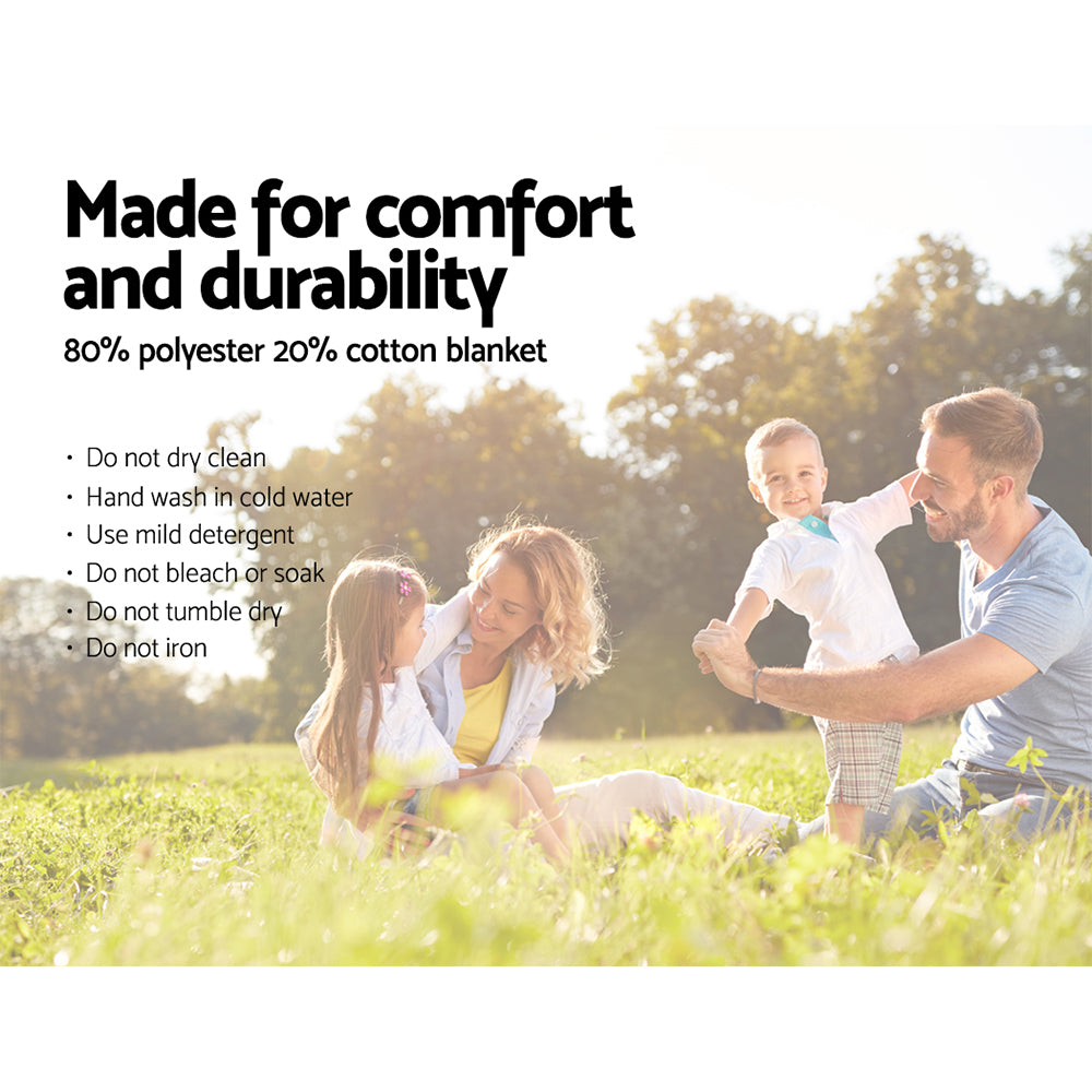 Deluxe - 4 Person Picnic Basket Set Insulated Outdoor Blanket Bag