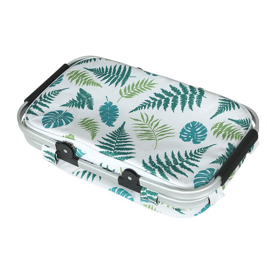 Picnic Basket Folding Bag Insulated Hamper Food Cover Storage - Camping Hiking Lunch Cooler