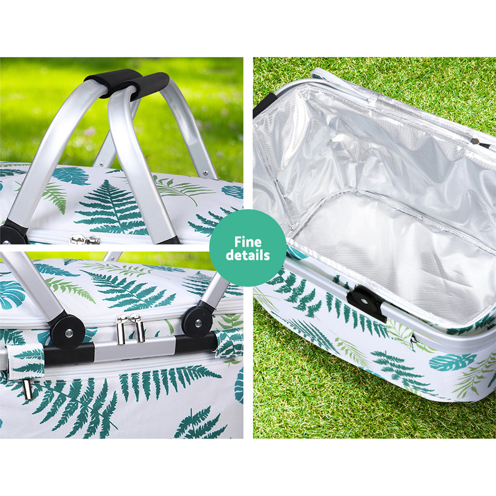 Picnic Basket Folding Bag Insulated Hamper Food Cover Storage