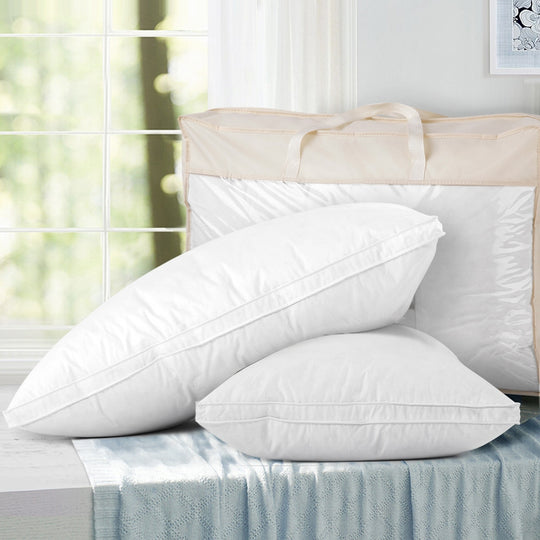 Duck Feather Down Pillow Luxury Twin Pack - Pillows