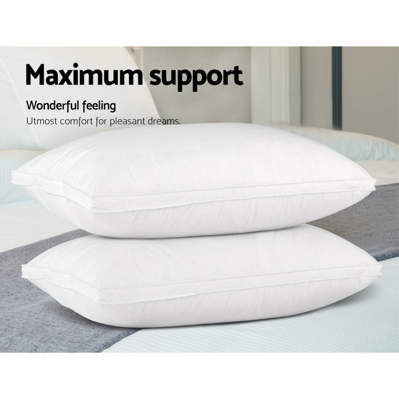 Pillows - Duck Feather Down Pillow Luxury Twin Pack