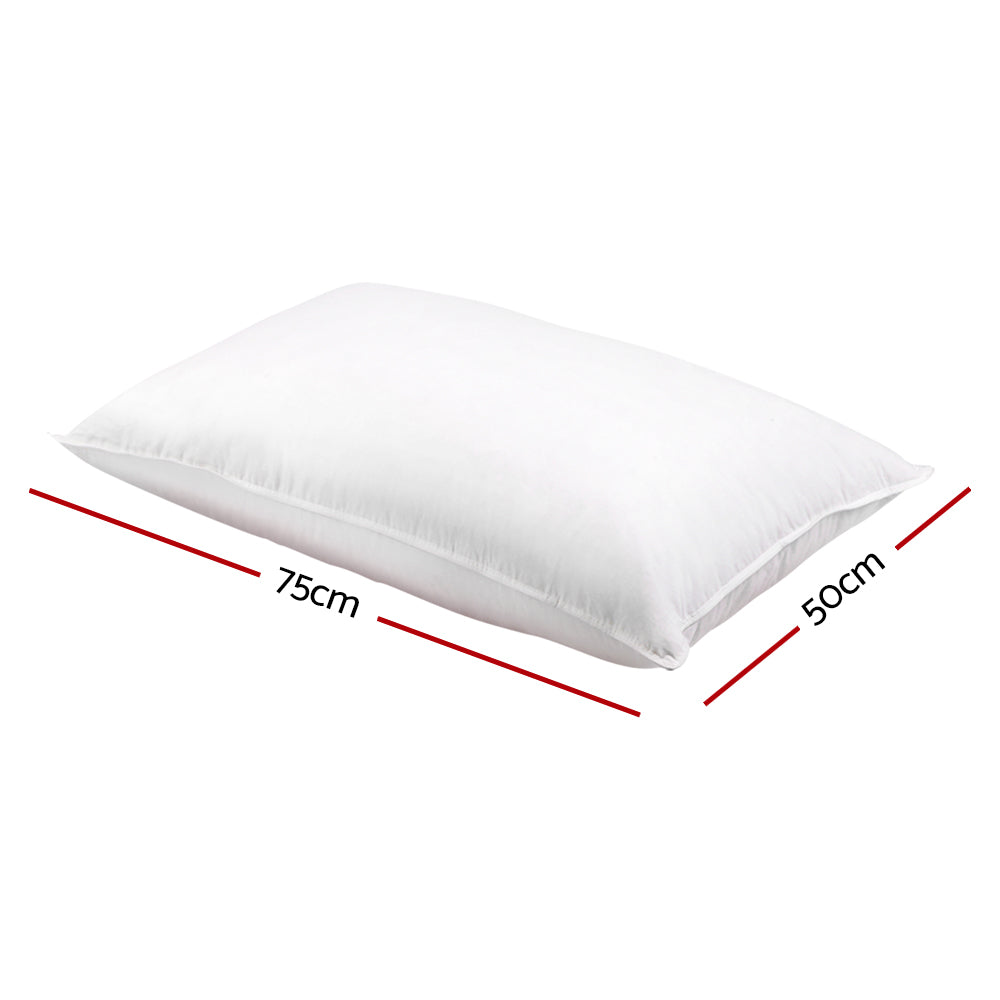 Duck Feather Down Pillows Twin Pack Soft Comfortable Sleeping Cushions