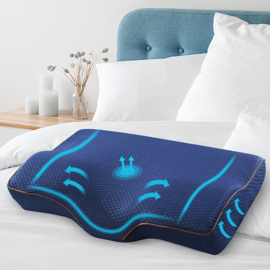 Giselle Memory Foam Pillow Neck Pillows Contour Rebound Pain Relief Support with Pillows