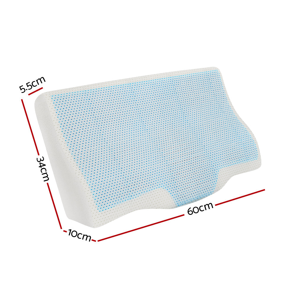 Memory Foam Contour Pillow Cool Gel Bamboo Cover, Pillows