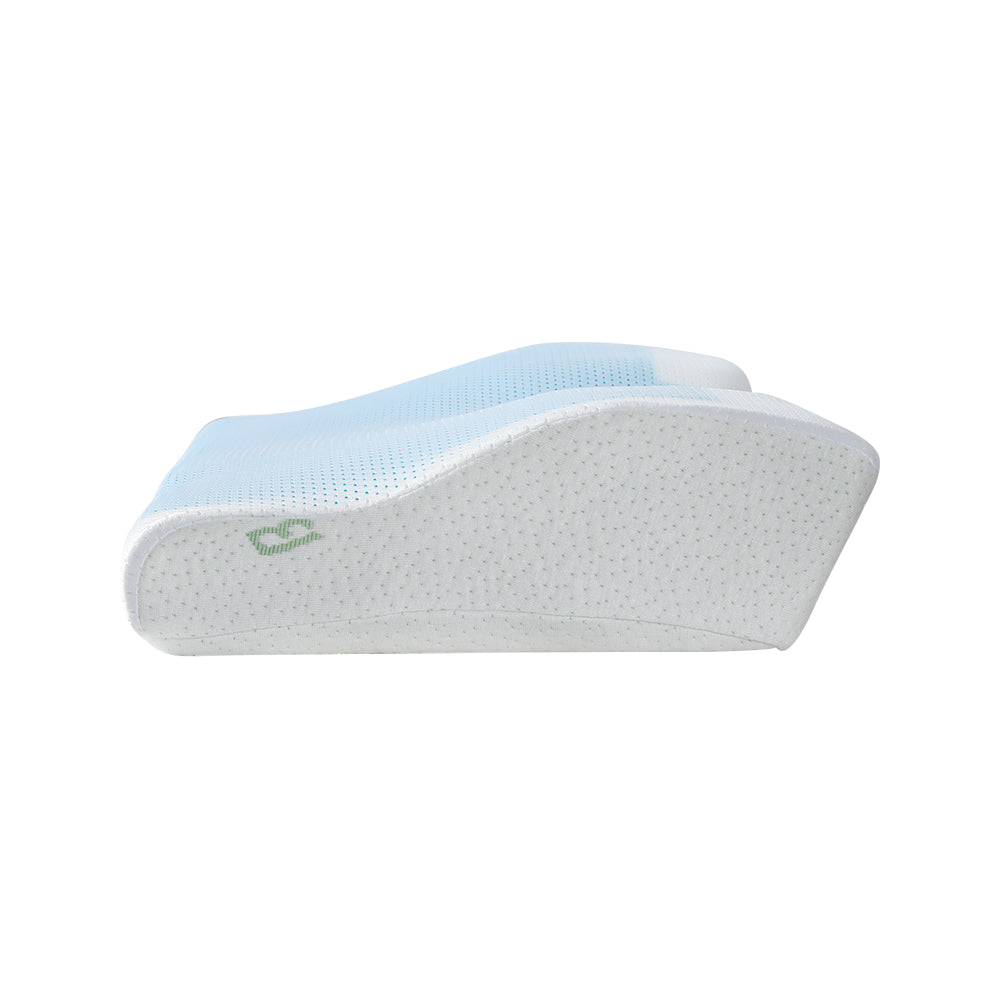 Memory Foam Contour Pillow Cool Gel Bamboo Cover, Bamboo finish