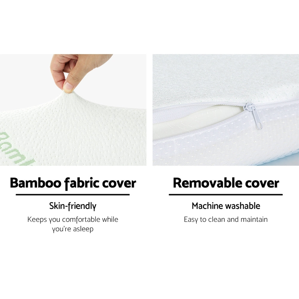 Bamboo finish - Memory Foam Contour Pillow Cool Gel Bamboo Cover