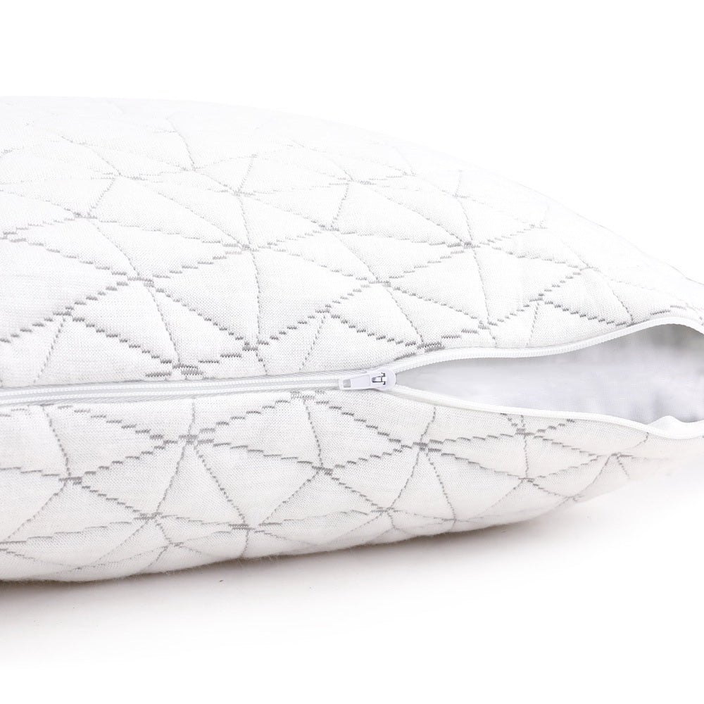 Memory Foam Pillow Twin Pack Gel Infused Neck Support Hypoallergenic Set