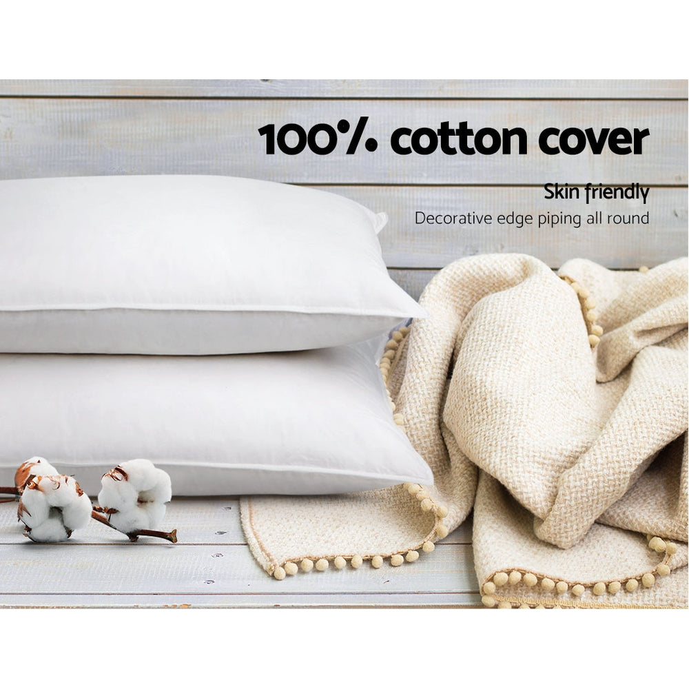 4 Pack Bed Pillow 50x90cm Family Hotel Soft Sleeping Cushions