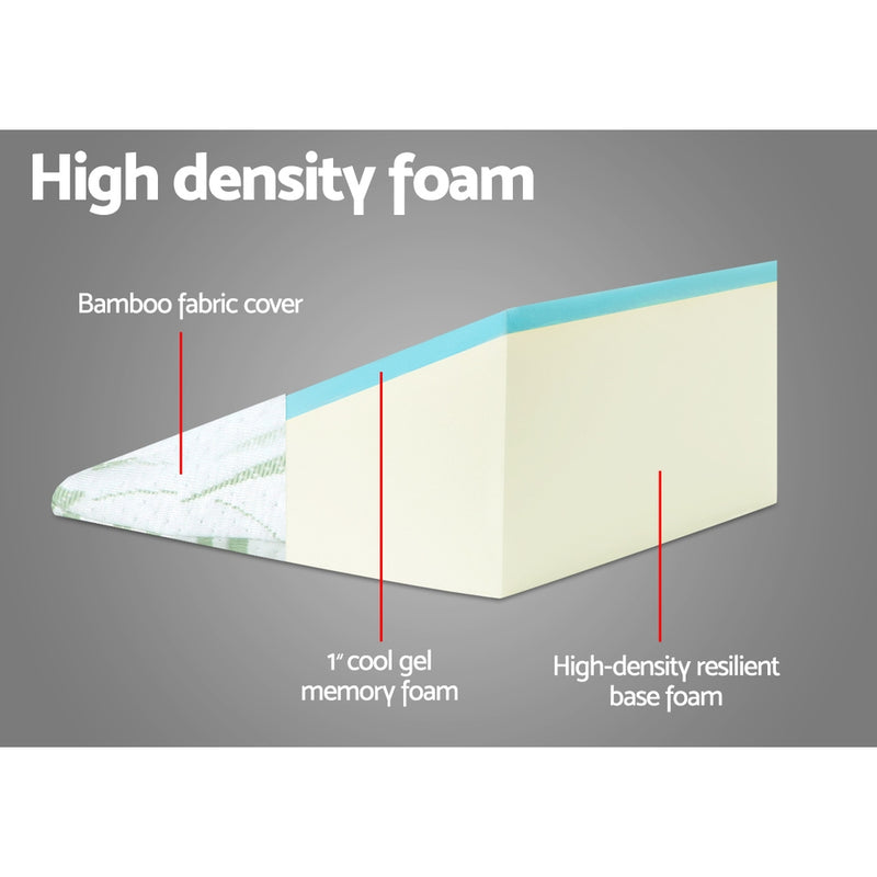 Wedge Pillow Bamboo Cover Twin Pack - Giselle Bedding Memory Foam