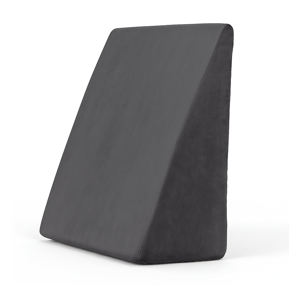 Grey Sleeping Wedge Pillow Comfortable Back and Leg Support, Pillows