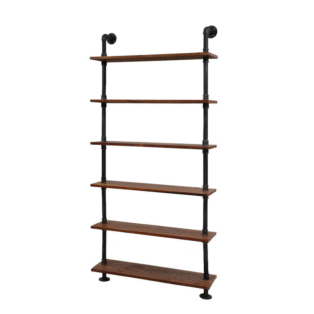 Floating DIY Pipe Shelf 6 Tiers Ira Wall Storage Industrial Style