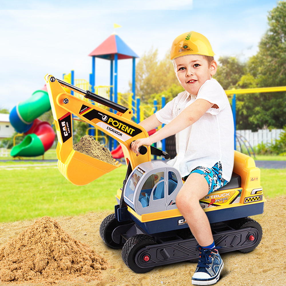 Ride On Car Toys Kids Excavator Digger Car Pretend Play