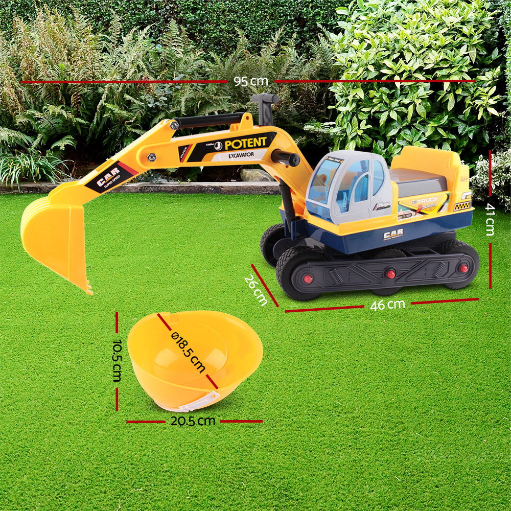 Ride On Car Toys Kids Excavator Digger Car Pretend Play