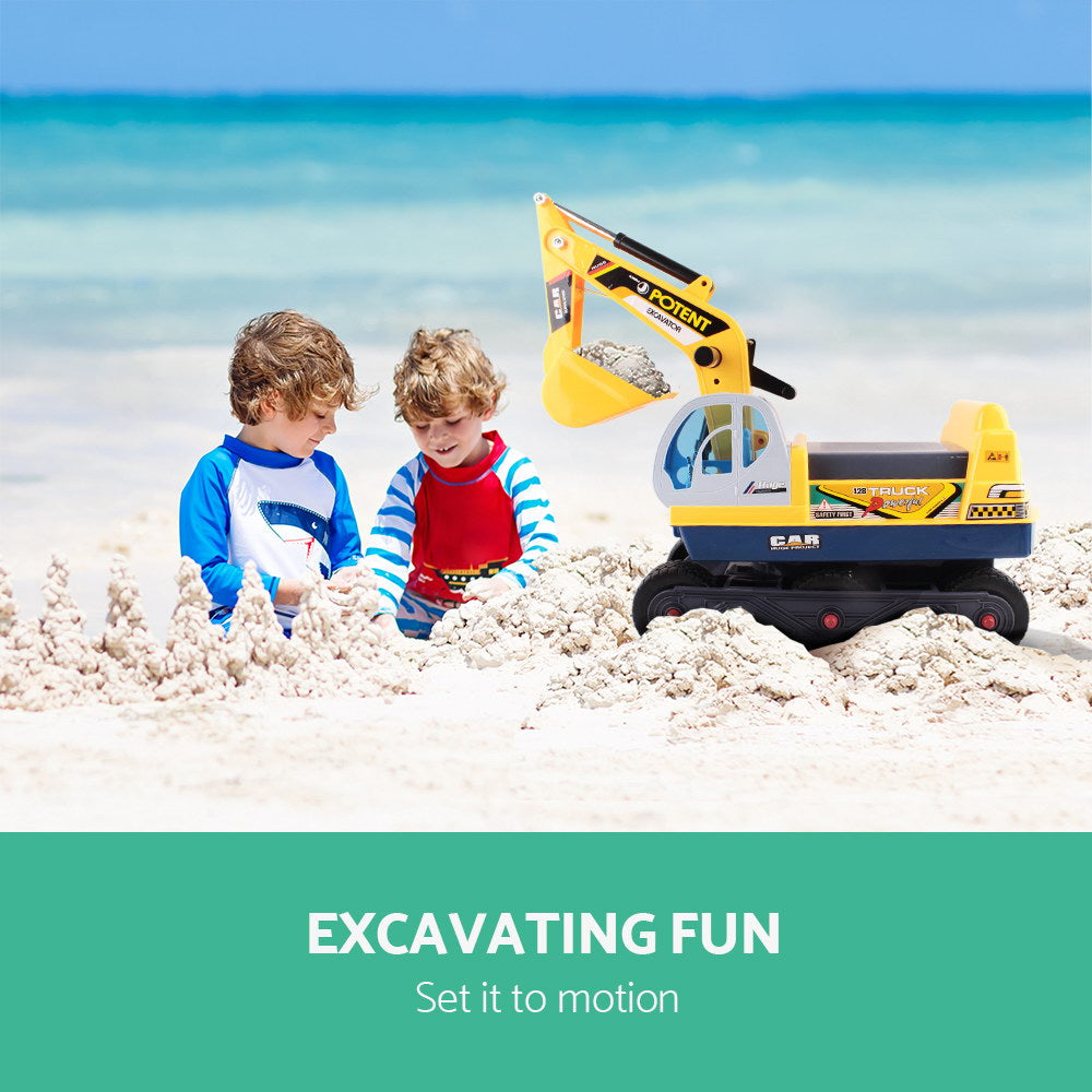 Ride On Car Toys Kids Excavator Digger Car Pretend Play