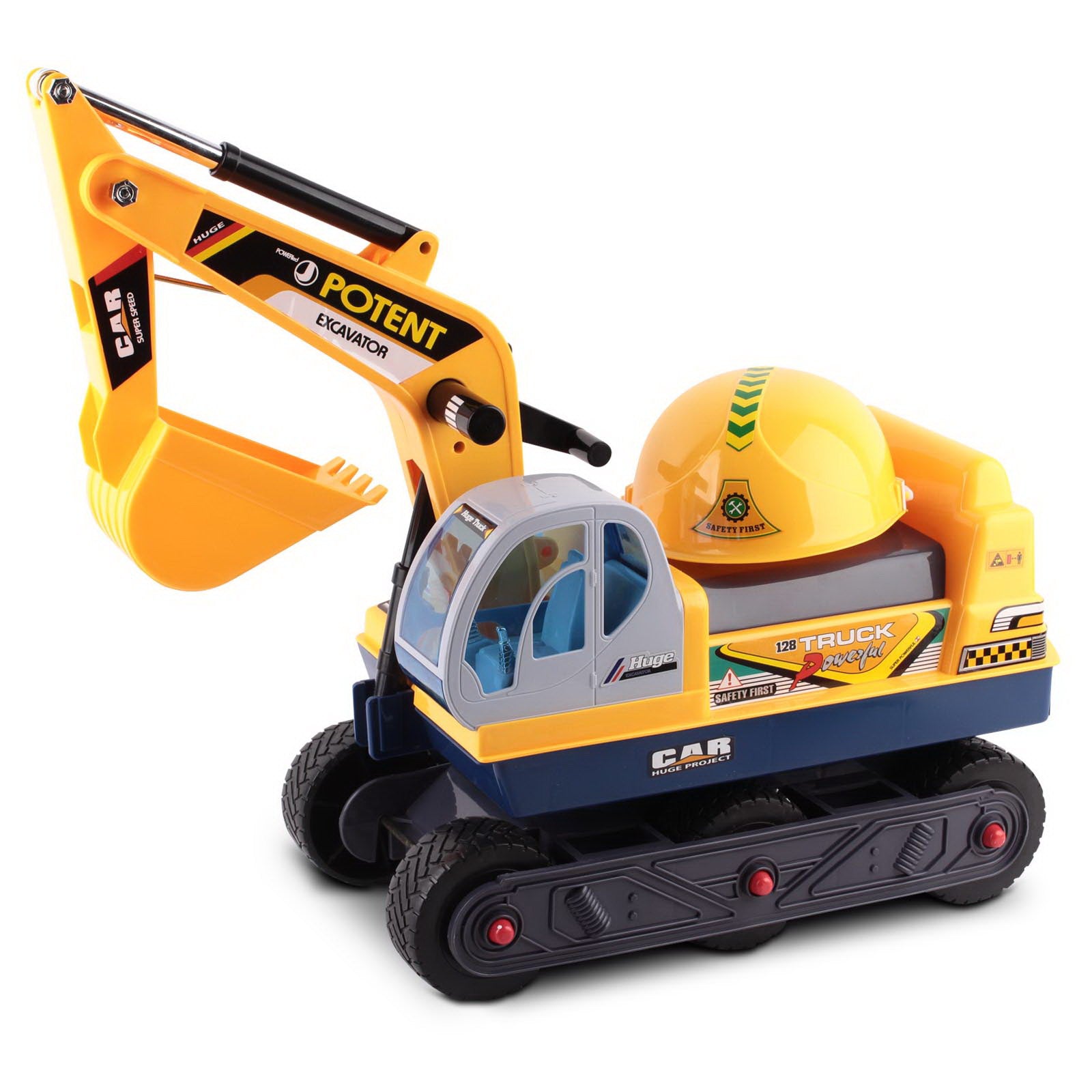 Ride On Car Toys Kids Excavator Digger Car Pretend Play