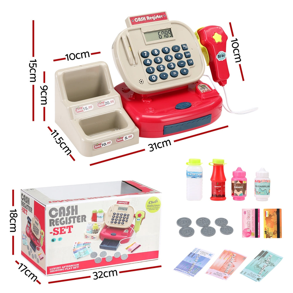 Kids Cash Register Calculator Pretend Play Shops Money Checkout Toys Set | Pretend Play - photo 6