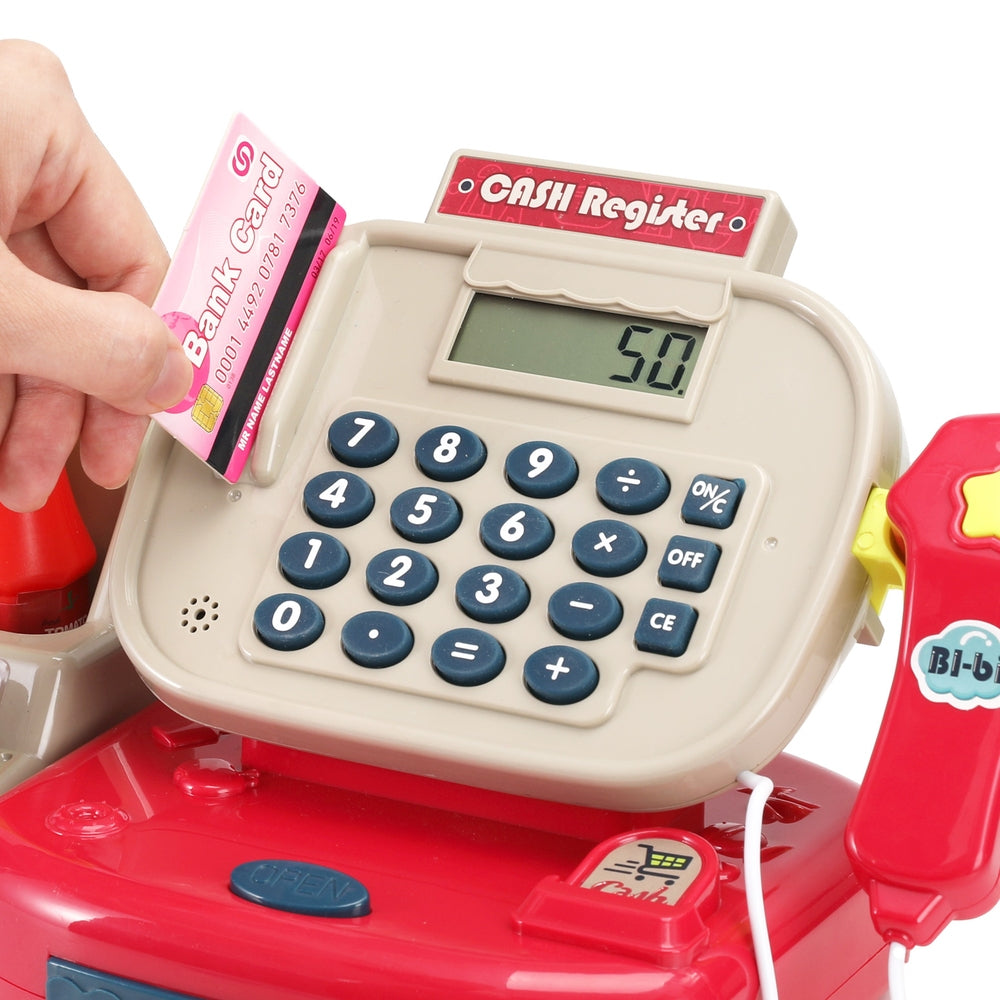 Kids Cash Register Calculator Pretend Play Shops Money