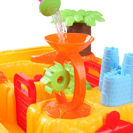 Kids Sandpit Pretend Play Set Sand Water Table Chair Outdoor Beach Toy - Pretend Play