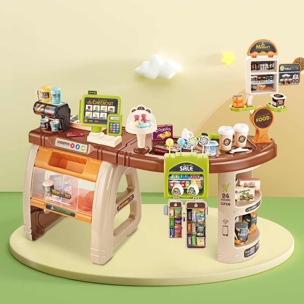Pretend Play - Kids' Supermarket Adventure: 52-Piece Pretend Grocery Toy Set