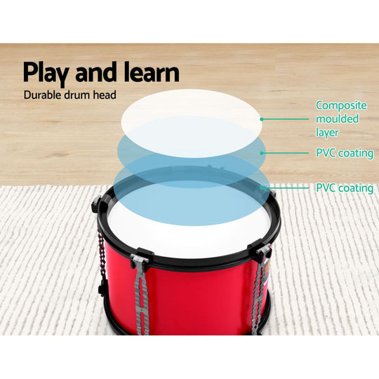 Kids 7 Drum Set Junior Drums Kit Musical Play Toys Childrens Mini Big Band - Drums