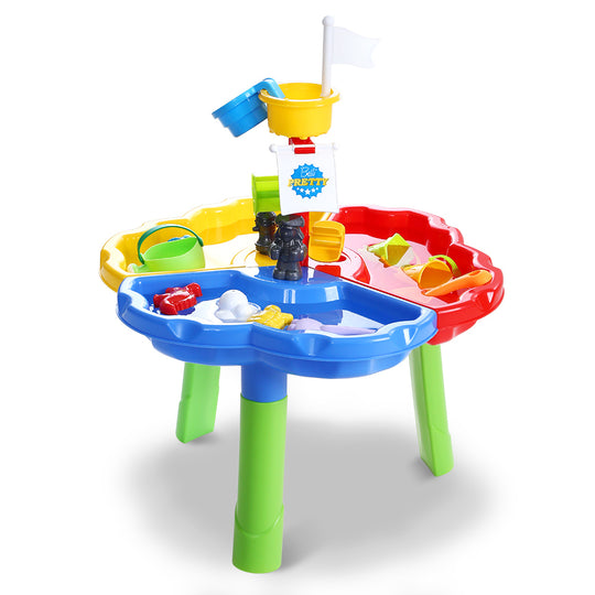 Kids Sandpit Pretend Play Set Outdoor Sand Water Table Beach Toy | Keezi Childrens Bath Toys