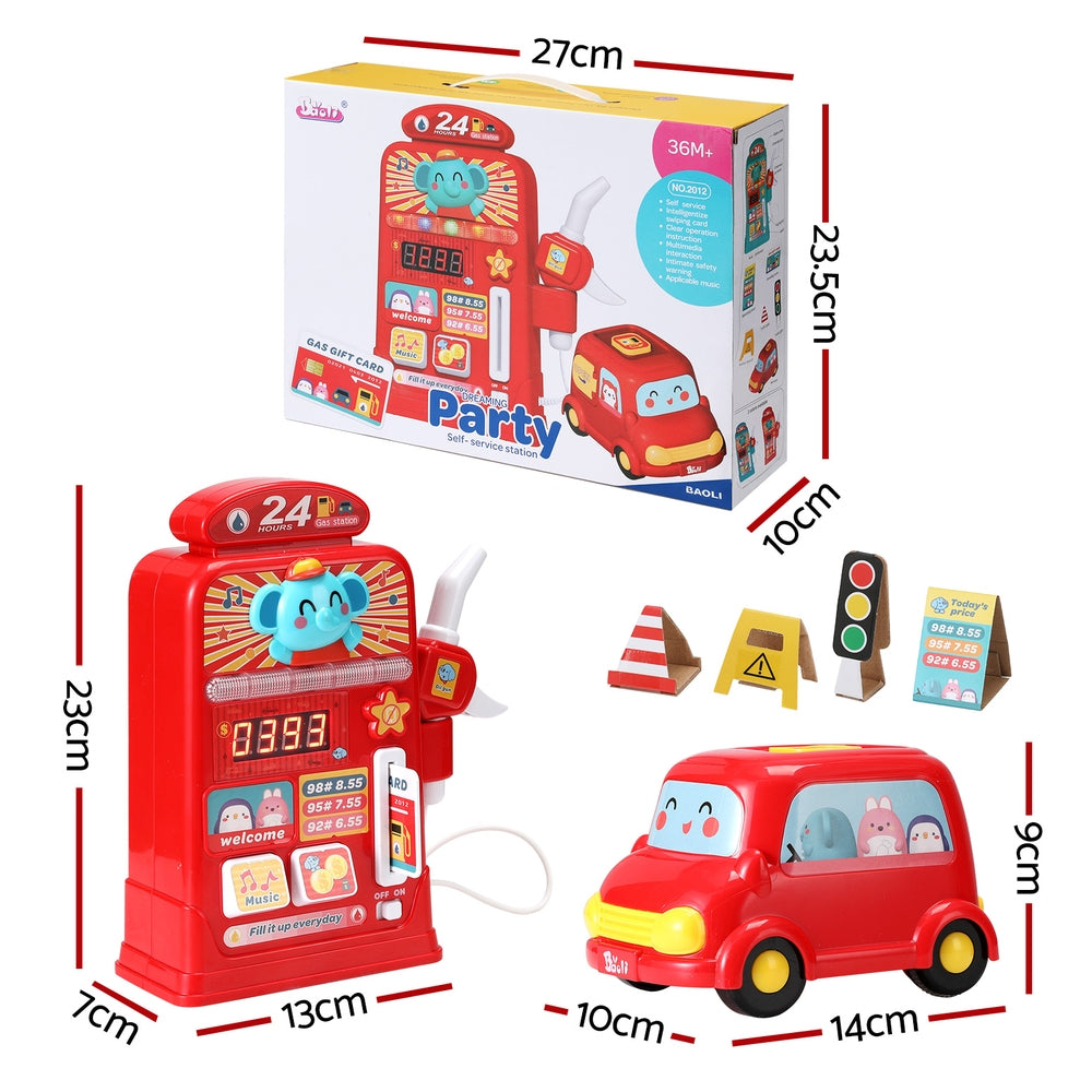 Kids Gas Petrol Station Pumper Pretend Play Toys Car Music Card Playset, Pretend Play