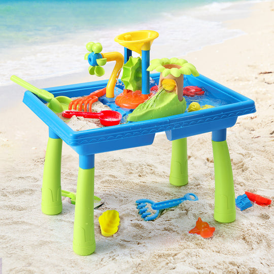 Outdoor Play Equipment - Kids Sand and Water Table Windmill Shovel Outdoor Sandpit Toys Beach Play