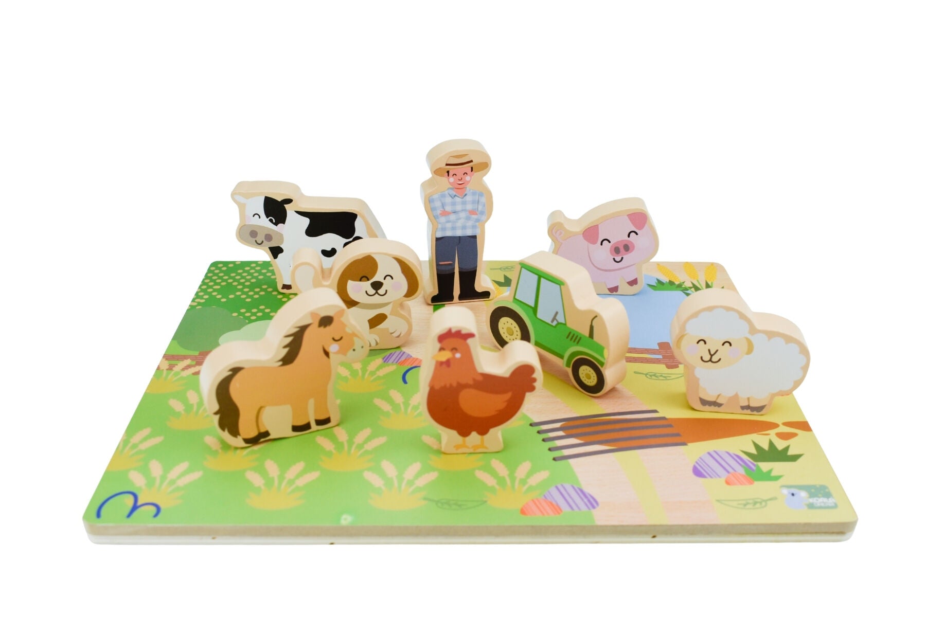 Wooden Farm Animal Puzzle Toy 22.5x30cm