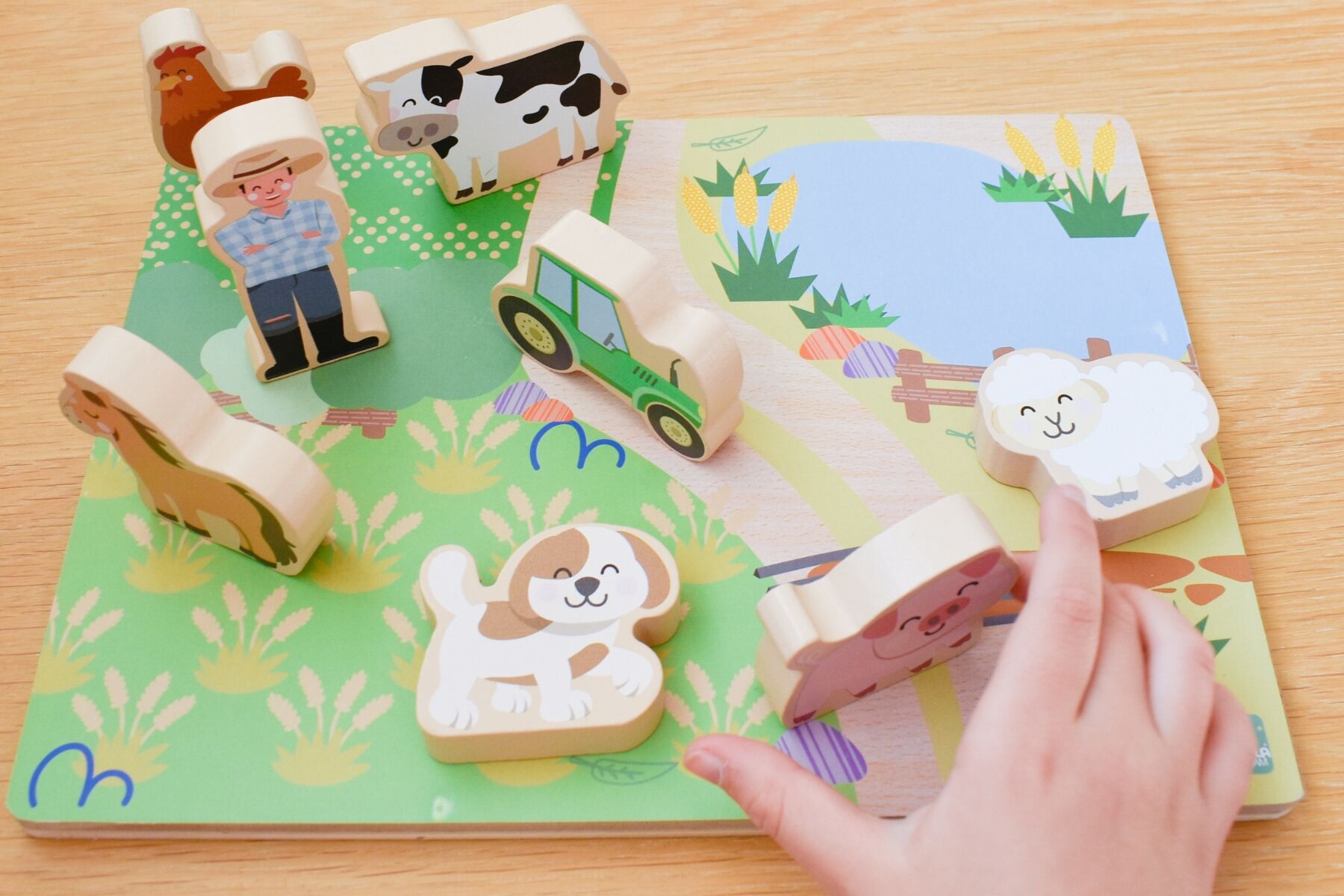 Wooden Farm Animal Puzzle Toy 22.5x30cm
