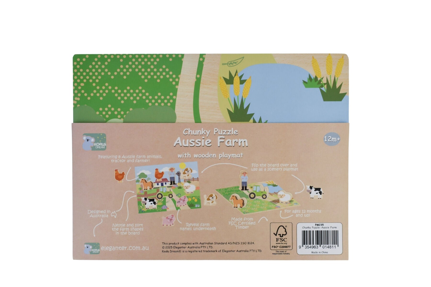 Wooden Farm Animal Puzzle Toy 22.5x30cm