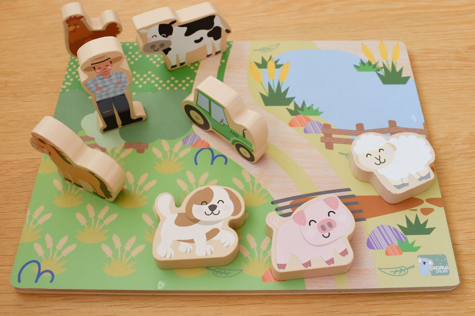 Wooden Farm Animal Puzzle Toy 22.5x30cm