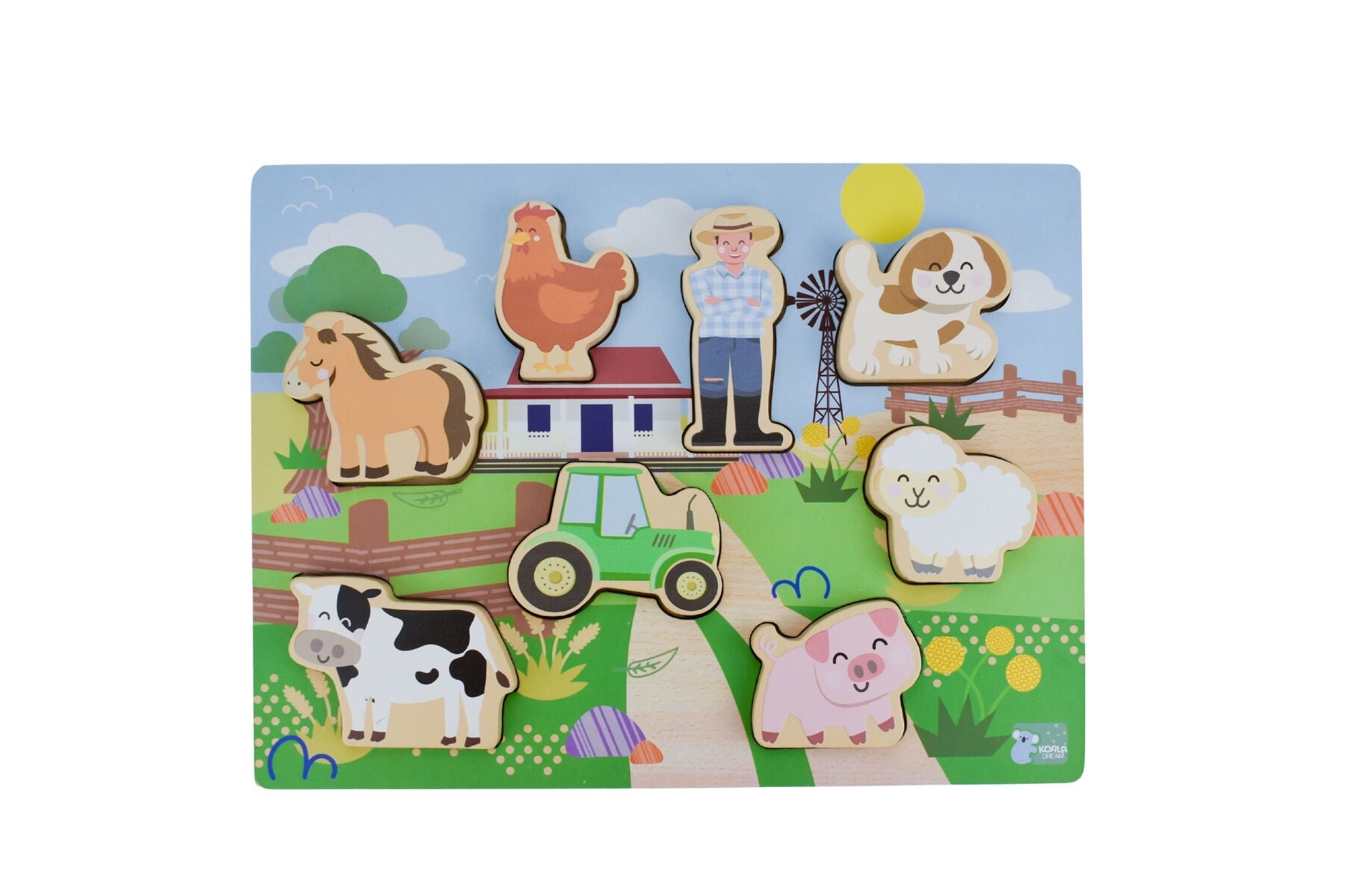Wooden Farm Animal Puzzle Toy 22.5x30cm